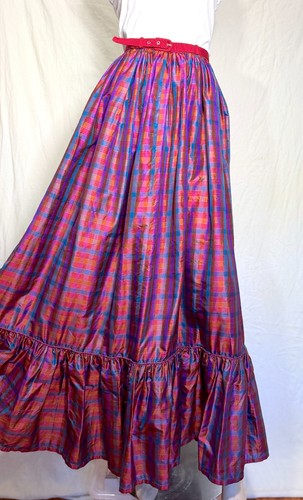 Vintage 70s silk maxikleid - vintage,