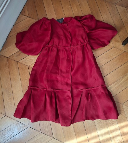 Robe soie rouge - robe,