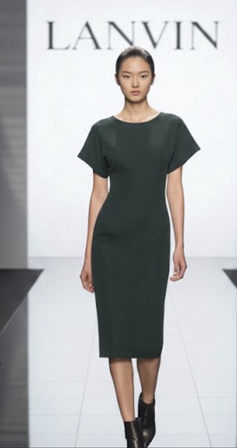 Lanvin enges kleid - kleid, grün