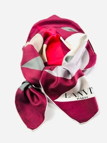 Lanvin square seide - square, bordeaux