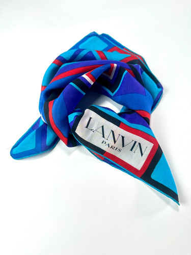 Lanvin seidenquadrat blau - seidenquadrat,