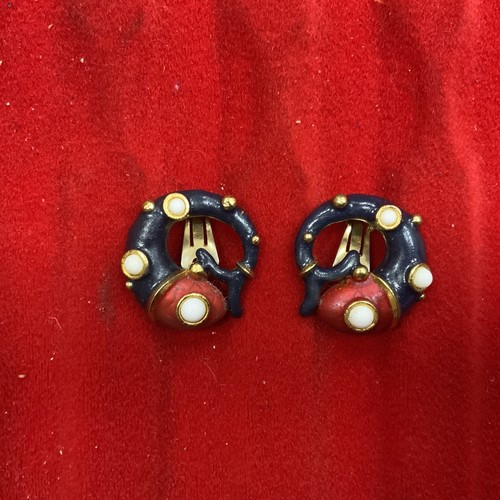 Paar ohrclips signiert lanvin - paar,